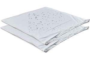 Waterproof Down Feather Proof Euro Pillow Protectors 30x30 Pack of 2 European Size Pillow Covers for Square Throw Pillow 30D
