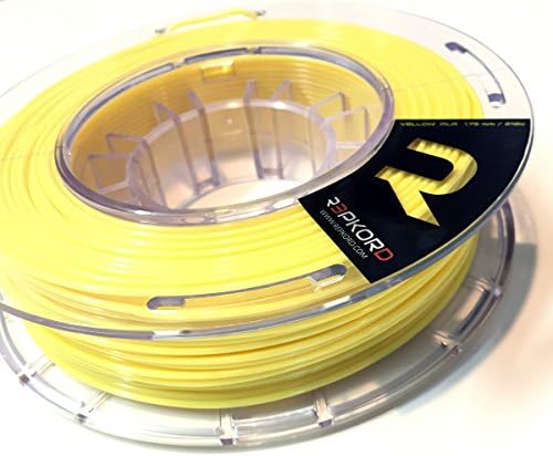 REPKORD V-LINE+ 3D Printer Filament PLA 1.75mm Yellow Makerbot Compatible 1/2lb spool 0.03+/- diam
