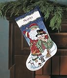 Dimensions Santa and Snowman Stocking Cross Stitch Kit