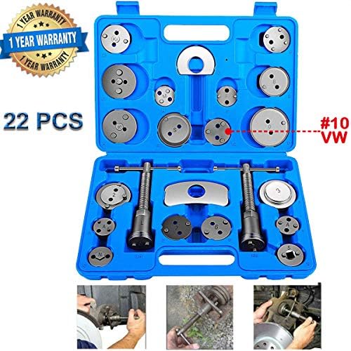 Vinkki 22pcs Brake Caliper Wind Back Tool Heavy Duty Disc Brake Piston Caliper Compressor Tool kit Fits Most American, European, Japanese Models