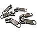 YKK Vislon Reversible Pull Slider Zipper Repair Kit Replacement 5 10 Per Pack, Size 5, Black