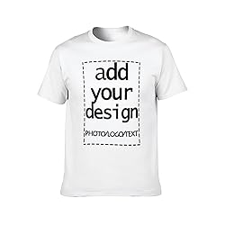 Custom Mens t Shitr Add Your Own Logo Text Photo