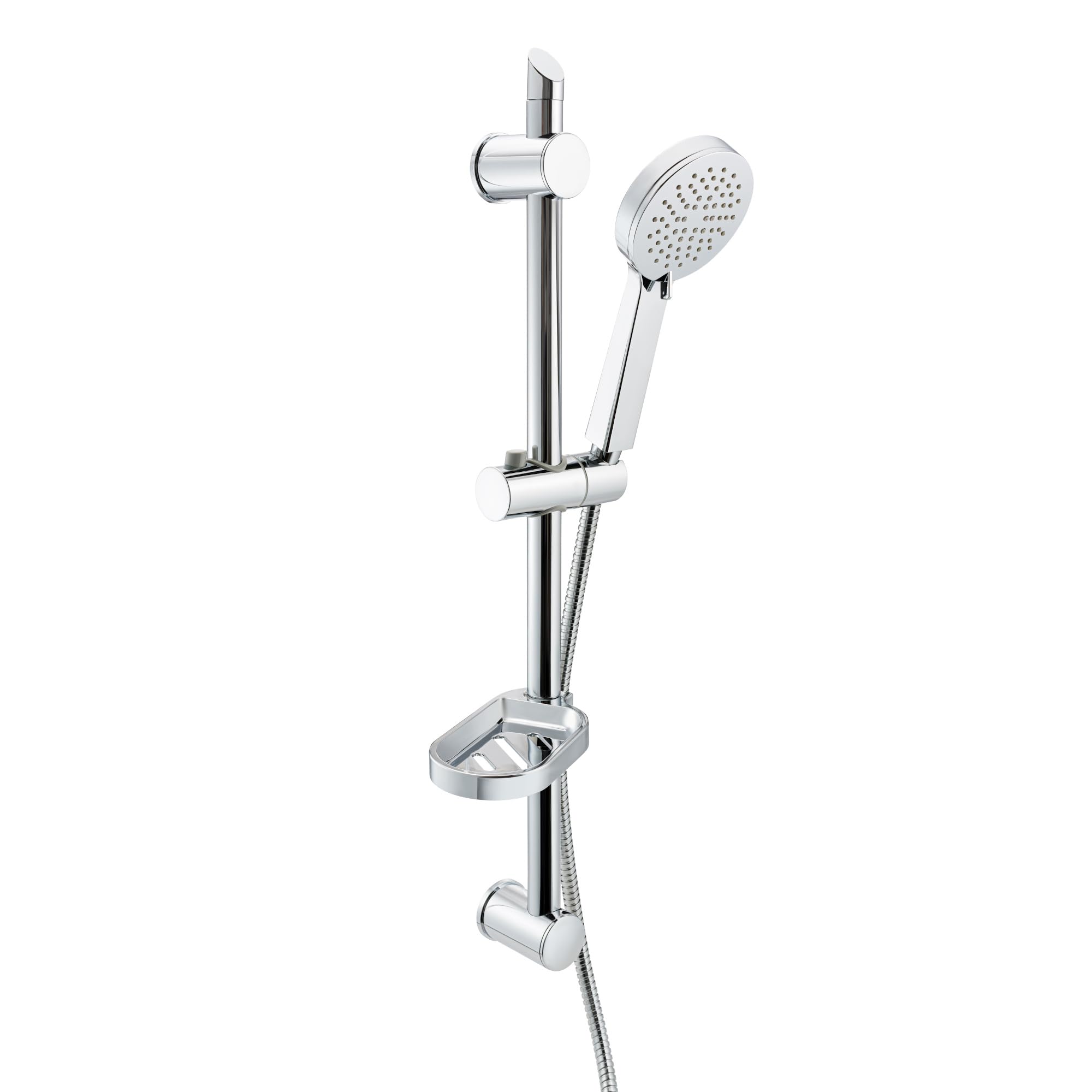ENKI, ES020, Shower Slider Riser Rail Kit, Includes Adjustable Slider, 3 Setting Shower Head, Hose, Durable Chrome Finish
