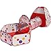 Truedays 3 in 1 Portable Pop up Playhouse Kids Play Tent with Tunnel Ball Pit Indoor and Outdoor Toy