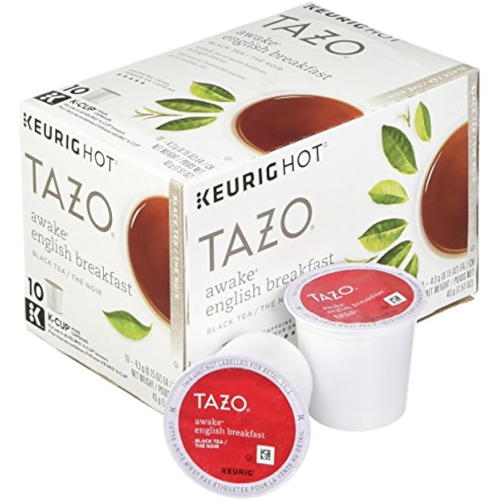 Tazo Awake English Breakfast Black Tea KCup, 10 Ct (Pack Of 6) Grocery