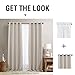 Room Darkening Curtains for Bedroom Beige Linen Look Textured Blackout Window Drapes 84 inches Long Moderate 2 Curtain Panels