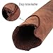 EACHE Genuine Leather Watch Band 42mm 44mm Dark Brown Crazy Horse Calfskin Leather Strap for Iwatch for Apple Watch Series 1,2,3,4 Black Adapter