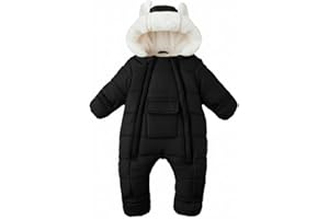 AiWMGL Baby Girls Boys Snowsuit Newborn Winter Clothes Jumpsuit Romper Infant Hooded Fleece Coat Jacket Outwear