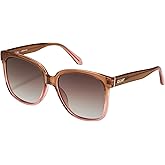 Quay - Womens Sunglasses, Square Lenses with UV Protection (Wide Awake, Coffee Rose)