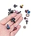 PH PandaHall 214 Pieces 5 Size 5 Color Safety Eyes Plastic Safety Eyes Plastic Eyes with Washers for Doll, Puppet, Plush Animal(8mm, 10mm, 12mm, 14mm, 16mm)