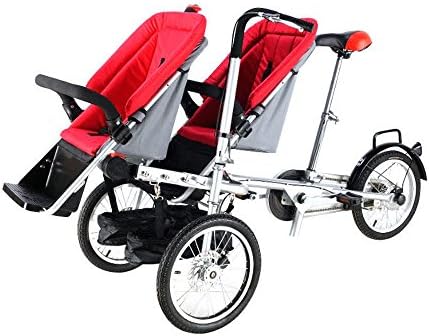 Tdogs Baby Stroller, Kids Tricycles One/Two Seat Folding Baby Bicycle Stroller Carrier Mom Bicycle Pushchair 3 to 5 Years