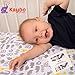 KAYBOSTORE Crib Fitted Sheets | Anti-Shrink 100% Soft Cotton Jersey Knit Bedding for Baby Girl, Boy, Toddler (2 Pack), Unisex Chevron and Safari Pattern + eBook on Happy Kids