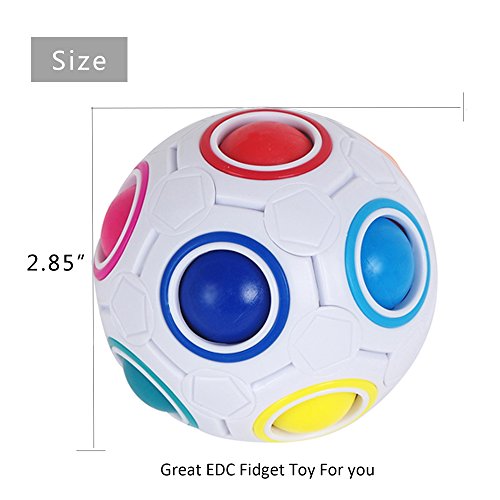 Magic Rainbow Ball Magic Cube Fidget Toy Puzzle Speed 3D Puzzles Football Fun Gift With Box