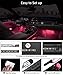 Interior Car Lights, Govee Car LED Strip Light Upgrade Two-Line Design Waterproof 4pcs 48 LED APP Controller Lighting Kits, Multi DIY Color Music Under Dash Car Lighting with Car Charger, DC 12Vthumb 4