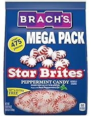Brach's Star Brites Peppermint Starlight Mints Hard Candy, 5.6 lbs Bulk Candy Bag Individually Wrapped Bulk Holiday Candy