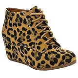 BELLAMARIE BRENDA-11 Women's Classic Lace Up Wedge Ankle Booties