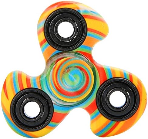 Best Time Spin Tri-Spinner Fidget Toys Figit Hand Spinners Camouflage Multi Color with Hybrid Ceramic Bearing, EDC Focus Toy for Boys Girls Birthday Gifts Party Supplies (Lollipop)