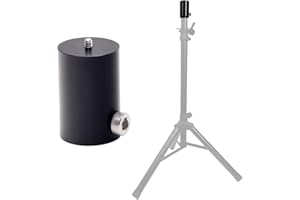 Glide Gear SPA 100 Adapter – Convert Speaker Stand to Tripod – 1/4-20 Mount, 1.41" Diameter, Ball/Fluid Head Compatible, Aluminum Build