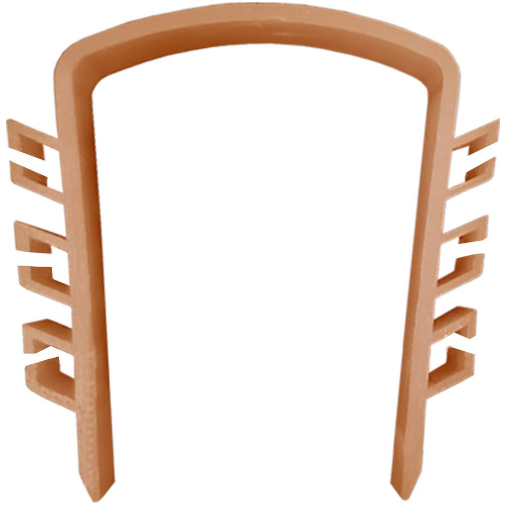 LTG PRO 12 Pcs Fence Panels Noise Stoppers – Garden Fence Wind Anti-Rattling Clips – Durable Plastic Wedges for Concrete Slotted Posts – Easy Installation (Brown)