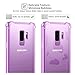 MoKo Samsung Galaxy S9 Plus Case, Crystal Clear Reinforced Corners TPU Bumper + Anti-Scratch Hybrid Rugged Transparent Panel Compatible with Samsung Galaxy S9+ 6.2 Inch 2018 - Clear Purple & Clear