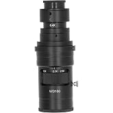 Microscope Lens,200X Adjustable Continuous Zoom C-Mount Optical Lens Industrial Video Microscope Lenses