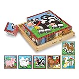 Toy Melissa & Doug Farm Cube Puzzle (Set of 6) Book