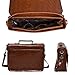 ECOSUSI Women Vintage PU Leather Laptop Bag Briefcase Crossbody Messenger Bags Satchel Purse, Brown