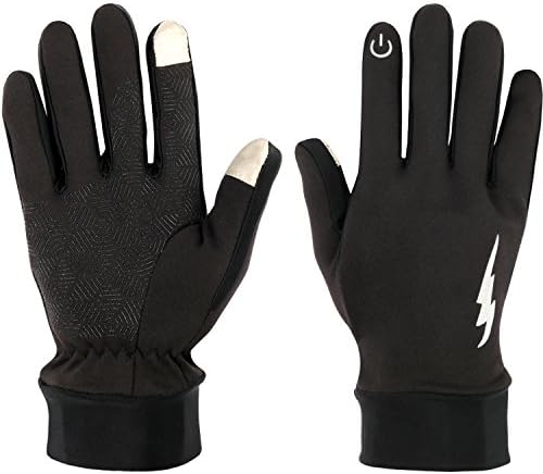 Fenvella Touch Screen Gloves - Anti-ski &amp; Warm Gloves for Spring,Autumn and Winter Waterproof and Windproof,Perfect for Man and Women Running Skiing Cycling Texting Black(Middle)