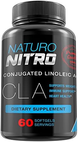 Conjugated Linoleic Acid 1000mg by Naturo Nitro - CLA with Safflower Oil, Support Weight Loss, Boost Immunity and Heart Health 60 Softgels
