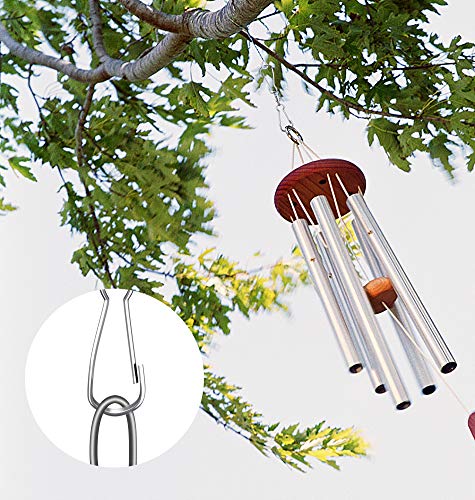 CandyHome Swivel Dual Clips, 10 Pack Spiral Tail Wind Spinner for Hanging Wind Spinner Spiral Tail Windsock Crystal Twister Planters Plants Flower Pots Bird Feeder Solar Lights