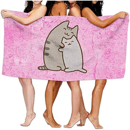 Moily Fayshow Towels Two Cute Pu_Sheen Pink Soft Lightweight Absorbent Beach Bath Blanket Towels 80Cm X 130Cm