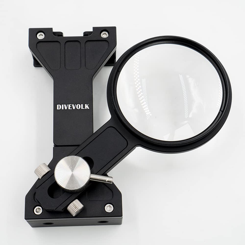 DIVEVOLK Expansion clamp for seatouch 4 max housing Including Close up 8+ Macro Wet Lens +Clamp+Conversion Ring