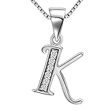 Aurora Tears Alphabet Letter K Necklace Women Mens