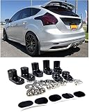 EOS Rear Wing Spoiler Riser Extender Lift Kit Black - For Ford Focus ST Hatchback 13-Up 2013 2014 2015 2016 2017