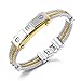 Girl Era Mens 4 Diamond Inside 3-Strands Rope Titanium Steel Bracelets Charm Bracelets