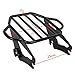 XFMT Motorcycle King Detachable Two-Up Luggage Rack for Harley Touring Road King Street Glide Road Glide Electra Glide 2009-Later, Gloss Black