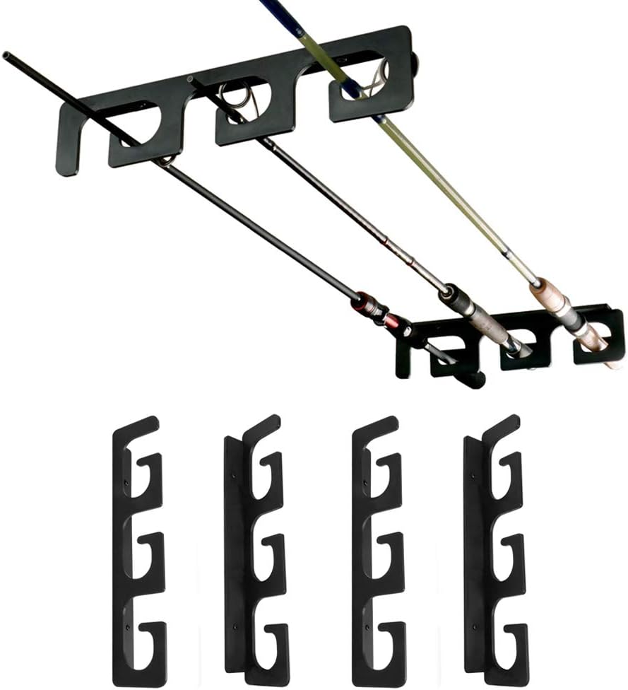 Ceiling Rod Rack Fishing Rod Rack Storage for Ceiling or Wall-Ultra Sturdy Strong Weatherproof Indoor and Outdoor Use, Holds 6 Rods: Home Improvement