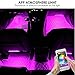 Car LED Strip Lights, Aukora Bluetooth App Controller Interior Lights For Car 4pcs 48 LED Multi Color Music Car Strip Light Under Dash Lighting Kit with Sound Active Function