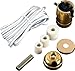 Power Gear Lampholder Kit, 8 Ft Power Cord, Push-Through Socket, Bottle Adapters, Repair/Replace Floor and Table Lamps, DIY Project, 250VAC/250W, UL Listed, Gold/White, 50961