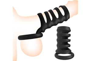 Penis Sleeve Shaft for Erection Enhancing, Reusable Cock Rings Male Penis Trainer Penis Enlargement Penis Extender Soft Stret