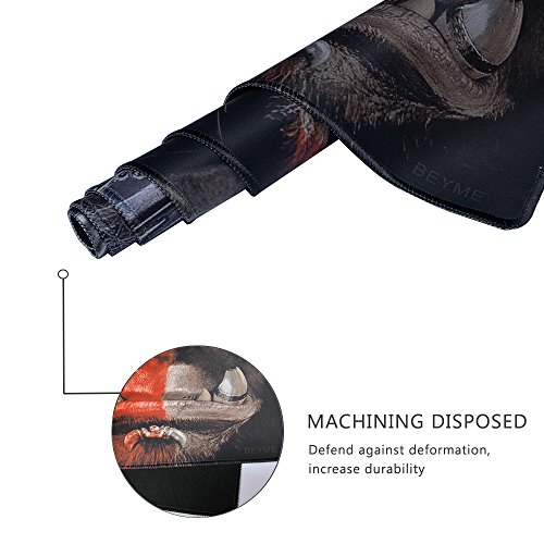 Large Gaming Mouse Pad, Imegny Extended Keyboard & Mouse Mat with Stitched Edges + Non-slip Rubber Base (35.415.7Inch, moshou)