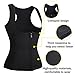 Rolewpy Women Sweat Neoprene Waist Trainer Hot Slimming Sauna Vest Tummy Control Body Shaper for Weight Loss (Black Workout Suit, L(US 14))