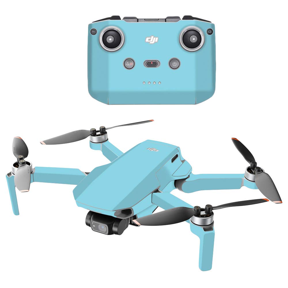 Photo 1 of MightySkins Compatible with DJI Mini 2 Portable Drone - Solid Baby Blue | Protective, Durable, and Unique Vinyl Decal wrap Cover | Easy to Apply, Remove, and Change Styles | Made in The USA