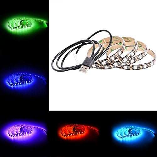 USB Led Strip Lights,USONE 3.28ft 60leds 5050 RGB Multi-color LED Strip Light for TV Back Lighting, PC Background Lighting