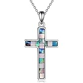 YFN Cross Necklace 925 Sterling Silver Celtic Knot Cross Infinity Heart Love Pendant Necklace 18"