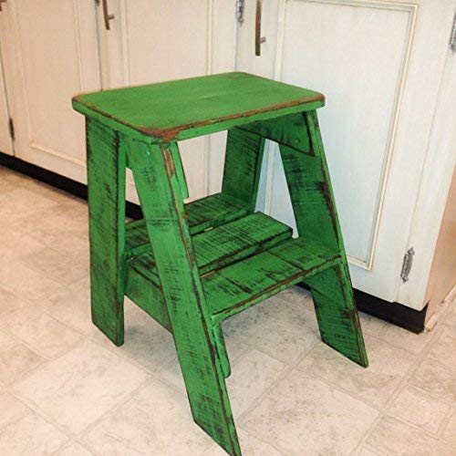 Rustic Wood Step Stool, Large Step Ladder, Personalized Kids Step Stool, Bedroom