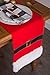 DII Christmas Table Décor Holiday Season Tabletop Decoration, Table Runner, 14x72, Red Santa Claus Belt