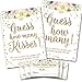 Oh Boy Love It Guess How Many Kisses Game Cards White and Gold Floral | 50 Cards Plus one Double Sided Sign | Candy Guessing Game, Kisses for The Soon to be Mrs | Bridal Shower Fun Game