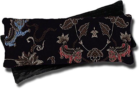 Candi Andi - Eye Pillow - Yoga / Therapy - Satin Brocade &amp; Crushed Velvet - Lavender Scented - Fu Dog Woof - TEPL-FD