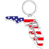 Florida Souvenirs Keychain With Key Ring - American Flag Keychain, Key Holder For Gifts,Souvenirs From Usa,Spot M